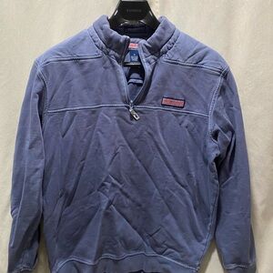 Vineyard Vines Men's Zip-Up Sweater in Slate Blue